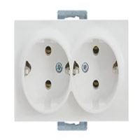 RİTA MEK TUŞ İKİLİ TOPRAKLI PRİZ BEYAZ 1